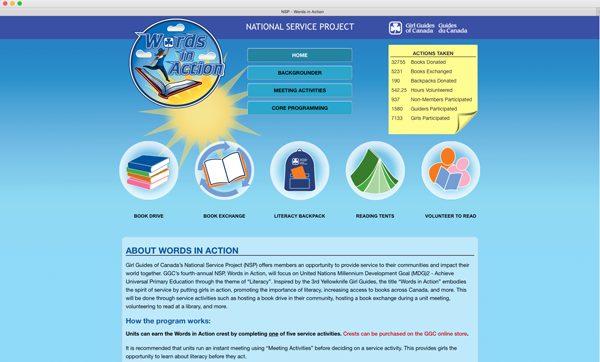 Girl Guides of Canada's NSP website